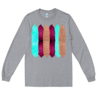 Heather Grey Colored Farm Life Purple Wood Jute Cyan Glitter Brush Strokes Long Sleeve Tee - Bettercallsaul