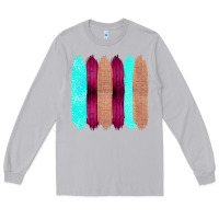 Moon Dust Colored Farm Life Purple Wood Jute Cyan Glitter Brush Strokes Long Sleeve Tee - Bettercallsaul