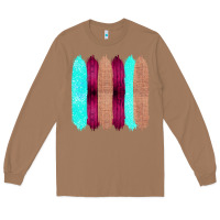 Toasted Coconut Colored Farm Life Purple Wood Jute Cyan Glitter Brush Strokes Long Sleeve Tee - Bettercallsaul