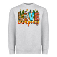 Heather Grey love camping Heavyweight Sweatshirt - Zillion Design Studio