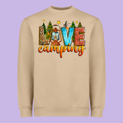 Love Camping Heavyweight Sweatshirt Designed By Zillion Design Studio