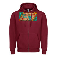 Burgundy just a small town girl wlth gemstone arrow and sunflowers licanse plat Zipper Hoodie - Artiststas