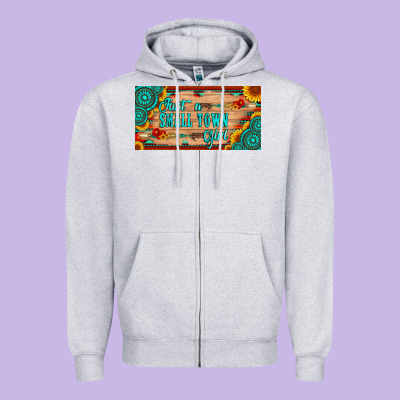 Just A Small Town Girl Wlth Gemstone Arrow And Sunflowers Licanse Plat Zipper Hoodie Designed By Artiststas