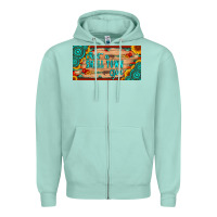 Seafoam just a small town girl wlth gemstone arrow and sunflowers licanse plat Zipper Hoodie - Artiststas