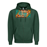 Sports Green just a small town girl wlth gemstone arrow and sunflowers licanse plat Zipper Hoodie - Artiststas