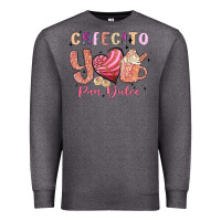 Charcoal Heather cafecito y pan dulce Premium Sweatshirt - MaliasSmallBusiness