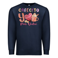 Navy cafecito y pan dulce Premium Sweatshirt - MaliasSmallBusiness