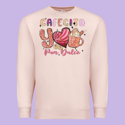 Cafecito Y Pan Dulce Premium Sweatshirt Designed By Maliassmallbusiness