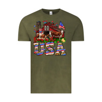 Vintage Olive Barn in the USA Vintage Tee - Neo Western