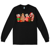 Black christmas tree cake and coffee cups ado Long Sleeve Tee - AdoDesignShop
