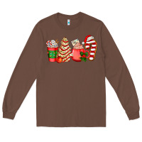 Chestnut christmas tree cake and coffee cups ado Long Sleeve Tee - AdoDesignShop
