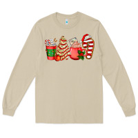 Mushroom christmas tree cake and coffee cups ado Long Sleeve Tee - AdoDesignShop
