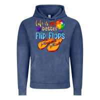 Vintage Denim life is better in flip flops Vintage Hoodie - texasbilliewilder