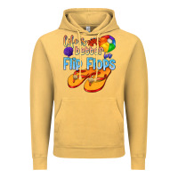 Vintage Mustard life is better in flip flops Vintage Hoodie - texasbilliewilder