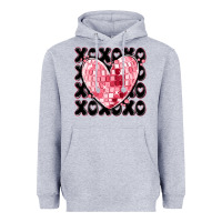 Heather Grey xoxo heart valentine's day Heavyweight Hoodie - MaliasSmallBusiness