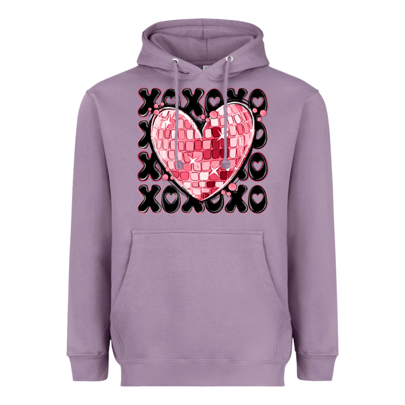 Xoxo Heart Valentine's Day Heavyweight Hoodie by MaliasSmallBusiness | Teevron