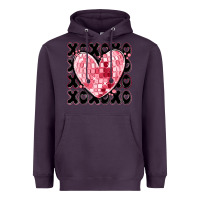 Plum xoxo heart valentine's day Heavyweight Hoodie - MaliasSmallBusiness