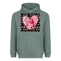 Sage xoxo heart valentine's day Heavyweight Hoodie - MaliasSmallBusiness