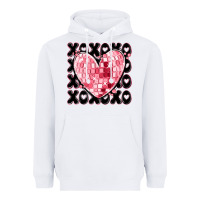 White xoxo heart valentine's day Heavyweight Hoodie - MaliasSmallBusiness