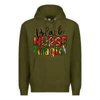 Army Green black nurse magic Premium Hoodie - LillyAllenDesigns