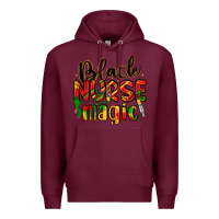 Burgundy black nurse magic Premium Hoodie - LillyAllenDesigns