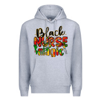 Heather Grey black nurse magic Premium Hoodie - LillyAllenDesigns