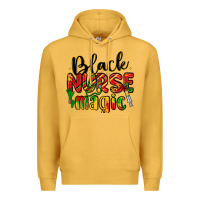 Mustard black nurse magic Premium Hoodie - LillyAllenDesigns