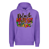 Purple black nurse magic Premium Hoodie - LillyAllenDesigns