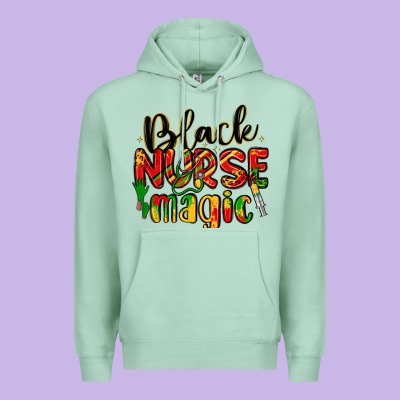 Black Nurse Magic Premium Hoodie Designed By Lillyallendesigns