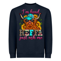 Navy i'm head heffa just ask me Heavyweight Sweatshirt - Zillion Design Studio