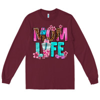 Burgundy mom life Long Sleeve Tee - AdoDesignShop