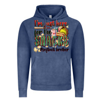 Vintage Denim i'm just here for the snacks #softball brother Vintage Hoodie - Zillion Design Studio