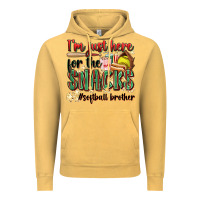 Vintage Mustard i'm just here for the snacks #softball brother Vintage Hoodie - Zillion Design Studio