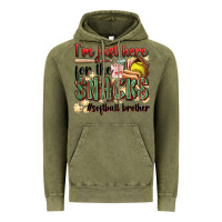 Vintage Olive i'm just here for the snacks #softball brother Vintage Hoodie - Zillion Design Studio
