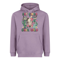 Lavender she kinda buck wild Heavyweight Hoodie - MaliasSmallBusiness
