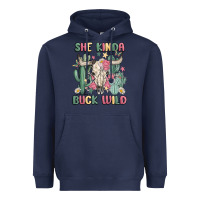 Navy she kinda buck wild Heavyweight Hoodie - MaliasSmallBusiness