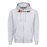Heather Grey flowers and arrow with gemstone Zipper Hoodie - Artiststas