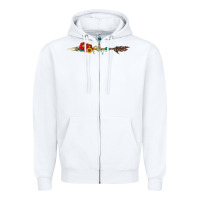 White flowers and arrow with gemstone Zipper Hoodie - Artiststas