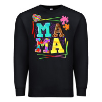 Black Autism Mama Premium Sweatshirt - NancyCooperArtShop