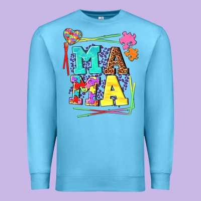Autism Mama Premium Sweatshirt Designed By Nancycooperartshop