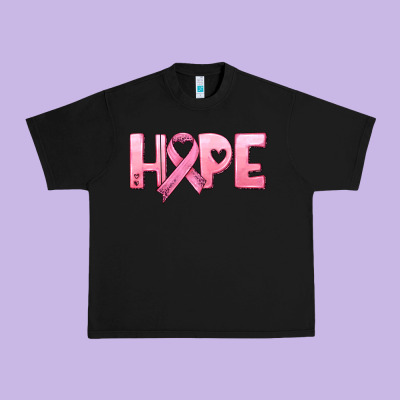 Hope And Pink Ribbon Urban Heavy Tee Designed By Hra Design Shop