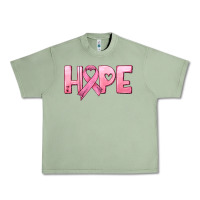 Oil Green hope and pink ribbon Urban Heavy Tee - HRA Design Shop