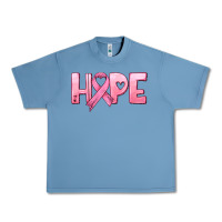 Pebble Blue hope and pink ribbon Urban Heavy Tee - HRA Design Shop