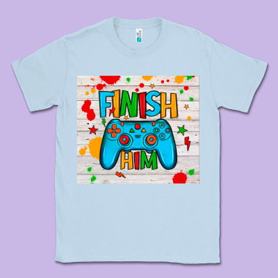 Finish Him Classic Tee Designed By Jahusdesignshop