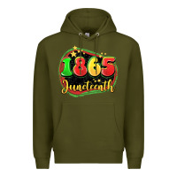 Army Green 1865 juneteenth Premium Hoodie - LillyAllenDesigns