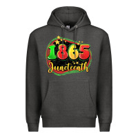 Charcoal Heather 1865 juneteenth Premium Hoodie - LillyAllenDesigns