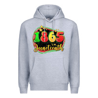 Heather Grey 1865 juneteenth Premium Hoodie - LillyAllenDesigns