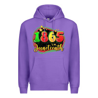 Purple 1865 juneteenth Premium Hoodie - LillyAllenDesigns