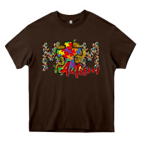 Chocolate Brown mom autism 2 Heavy Core Tee - RacoonDesign