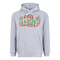 Heather Grey easter  rabbit Heavyweight Hoodie - MaliasSmallBusiness